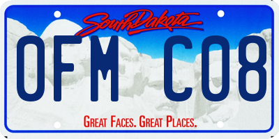 SD license plate 0FMC08