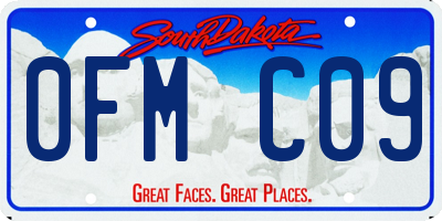 SD license plate 0FMC09