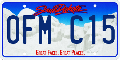SD license plate 0FMC15