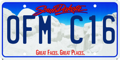 SD license plate 0FMC16