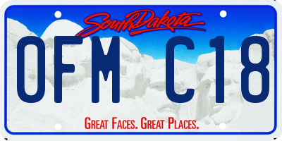 SD license plate 0FMC18