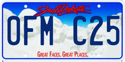 SD license plate 0FMC25