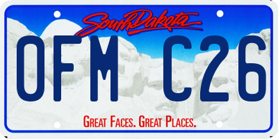 SD license plate 0FMC26