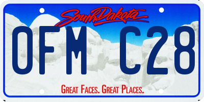 SD license plate 0FMC28