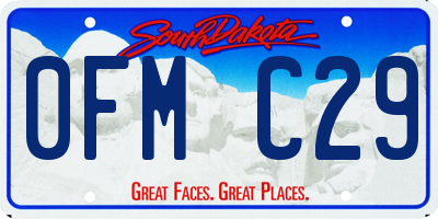 SD license plate 0FMC29