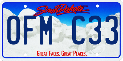 SD license plate 0FMC33