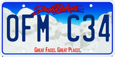 SD license plate 0FMC34