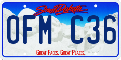 SD license plate 0FMC36
