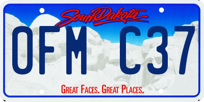 SD license plate 0FMC37