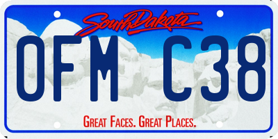 SD license plate 0FMC38