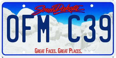 SD license plate 0FMC39