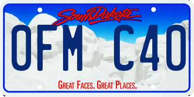SD license plate 0FMC40