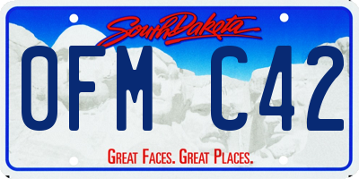 SD license plate 0FMC42