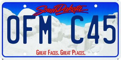 SD license plate 0FMC45