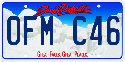SD license plate 0FMC46