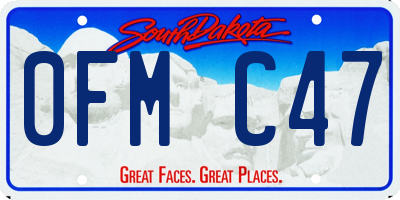 SD license plate 0FMC47
