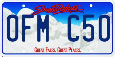 SD license plate 0FMC50