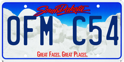 SD license plate 0FMC54