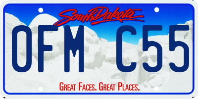 SD license plate 0FMC55