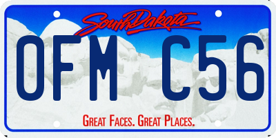 SD license plate 0FMC56