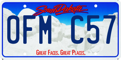 SD license plate 0FMC57