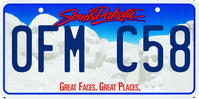 SD license plate 0FMC58