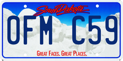 SD license plate 0FMC59