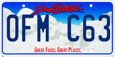 SD license plate 0FMC63