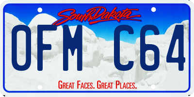 SD license plate 0FMC64