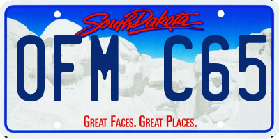 SD license plate 0FMC65