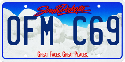 SD license plate 0FMC69