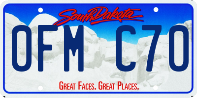 SD license plate 0FMC70