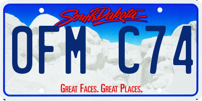 SD license plate 0FMC74