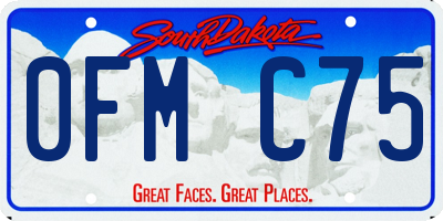 SD license plate 0FMC75