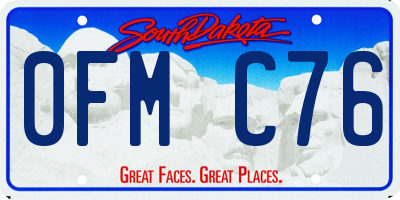 SD license plate 0FMC76
