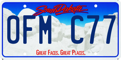 SD license plate 0FMC77