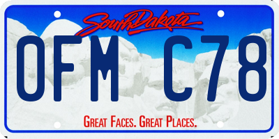SD license plate 0FMC78