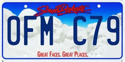 SD license plate 0FMC79