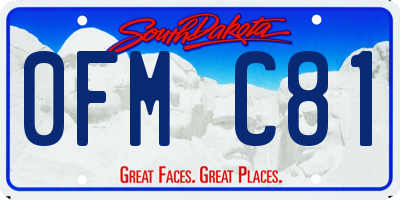 SD license plate 0FMC81