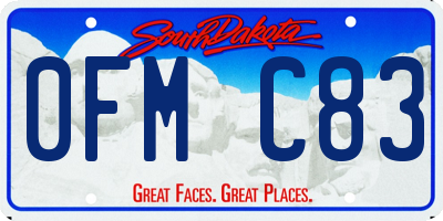 SD license plate 0FMC83