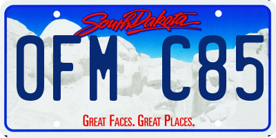 SD license plate 0FMC85