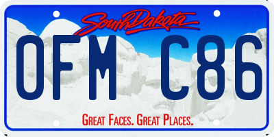 SD license plate 0FMC86