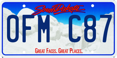 SD license plate 0FMC87