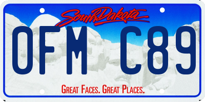 SD license plate 0FMC89