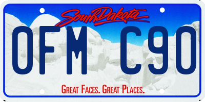 SD license plate 0FMC90