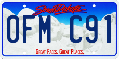 SD license plate 0FMC91