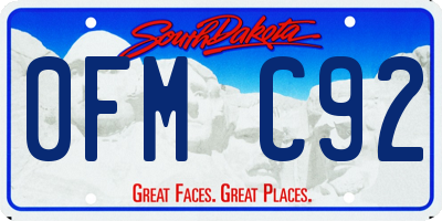 SD license plate 0FMC92