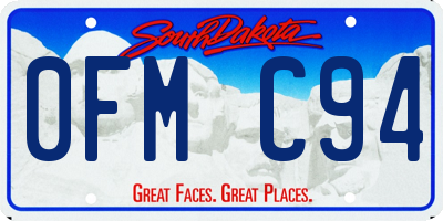 SD license plate 0FMC94