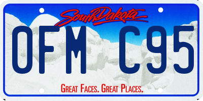 SD license plate 0FMC95