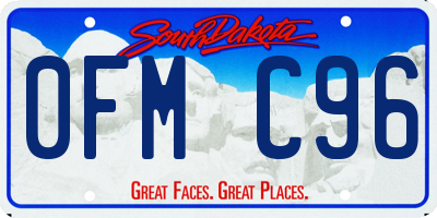 SD license plate 0FMC96